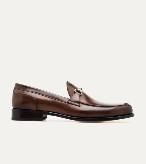 Simon w/Bit Loafer in Brown Leather - Ace Marks