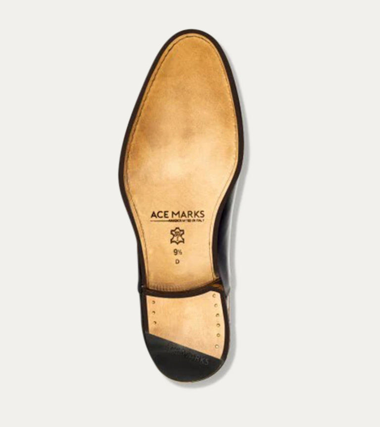 Cap Toe Oxford Black Antique - Ace Marks