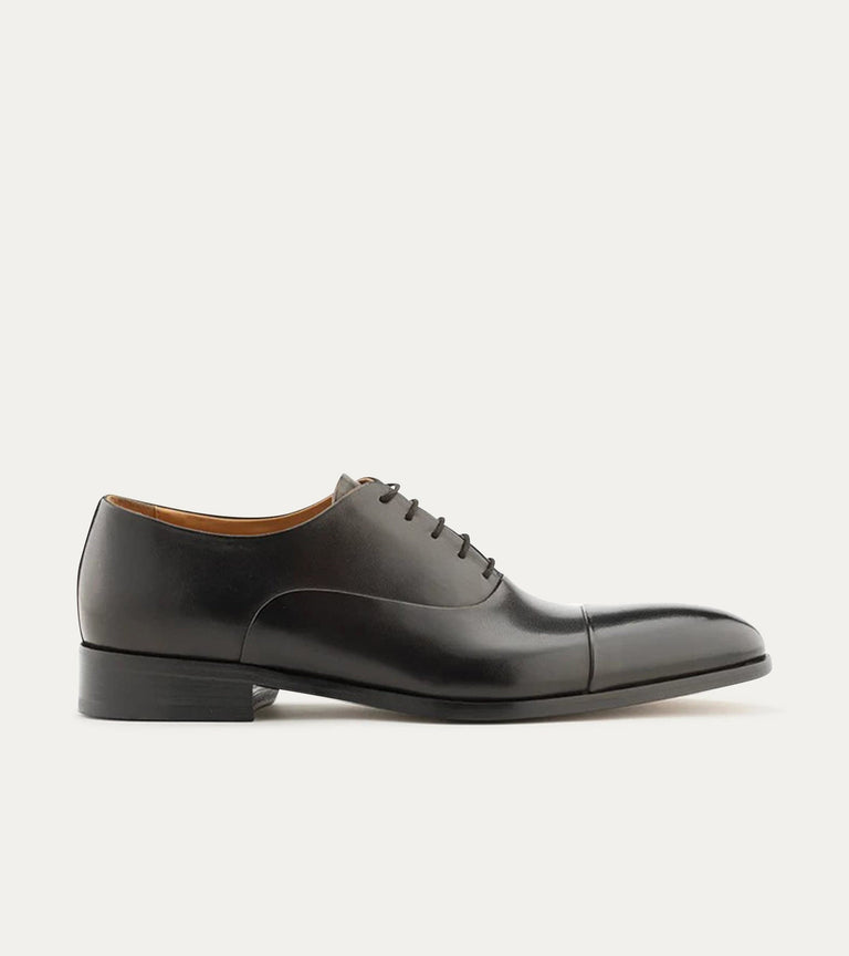 Cap Toe Oxford Black Antique - Ace Marks