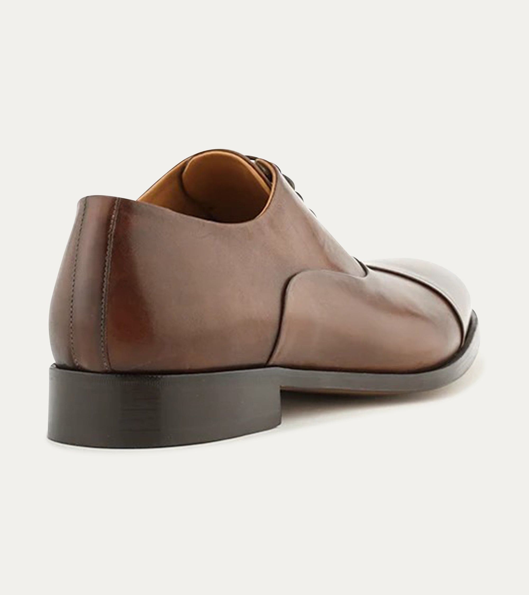 Dress Shoe Cap Toe Oxford Brown Antique Leather D (Medium) / 15 Dress Shoe Cap Toe Oxford Brown Antique Leather D (Medium) / 15