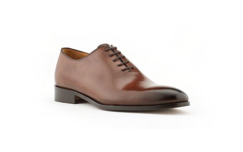 brown wholecut oxford italian dress shoe