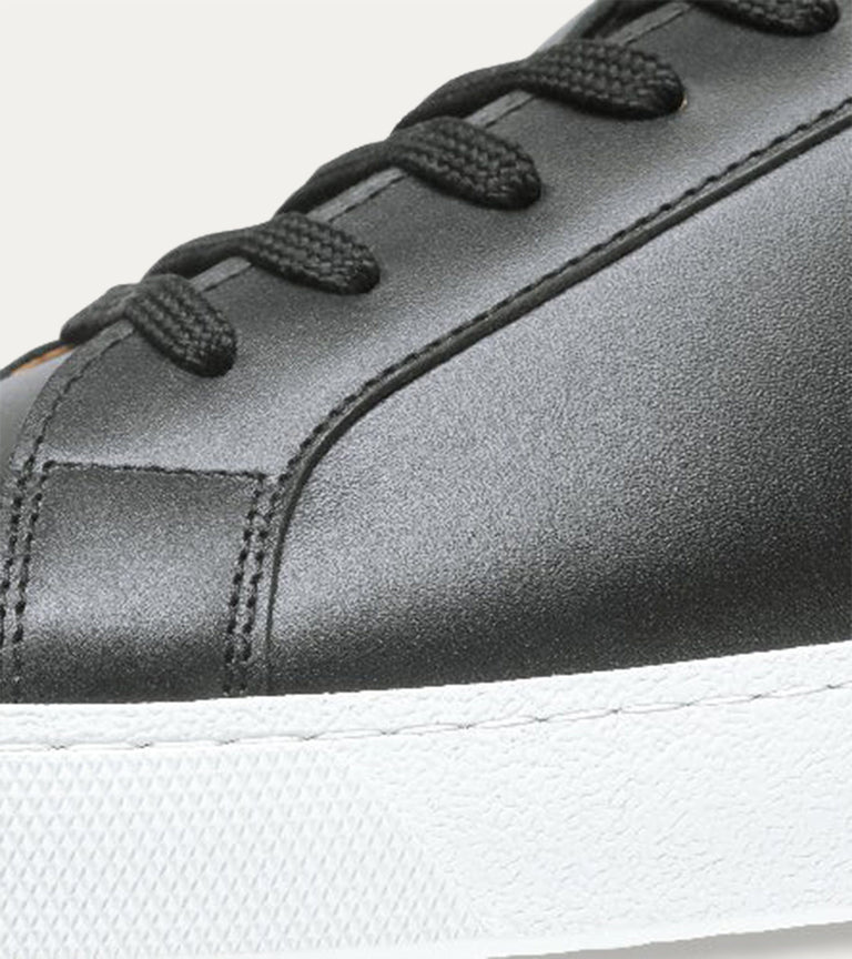Dress Sneaker In Black Leather - Ace Marks