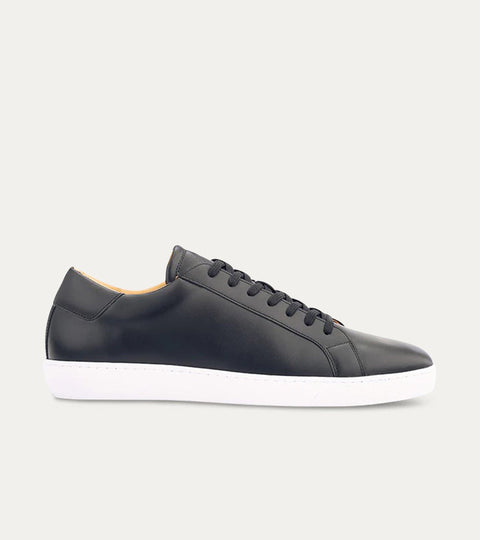 Dress Sneaker In Black Leather - Ace Marks