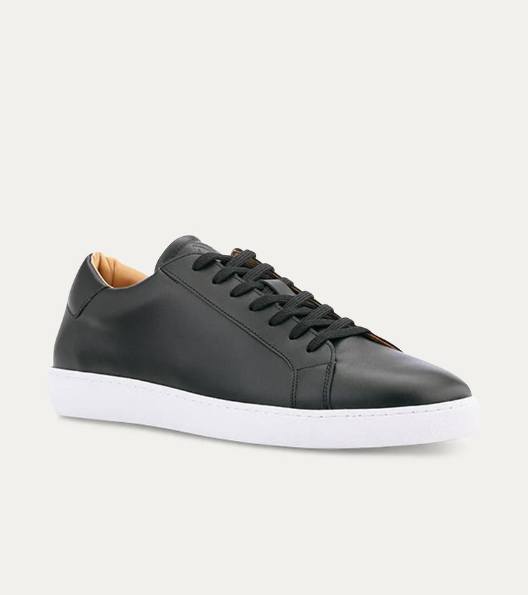 Dress Sneaker In Black Leather - Ace Marks