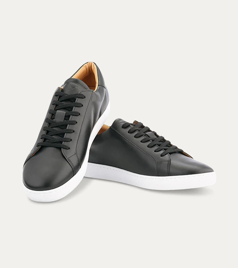 Dress Sneaker In Black Leather - Ace Marks