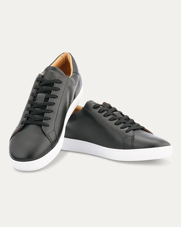 Dress Sneaker In Black Leather - Ace Marks