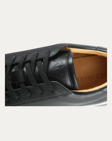 Dress Sneaker In Black Leather - Ace Marks