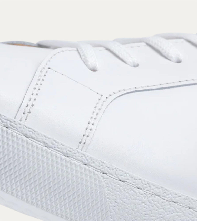 Dress Sneaker In White Leather - Ace Marks