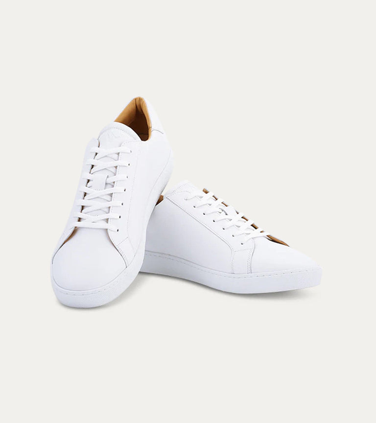 Dress Sneaker In White Leather - Ace Marks