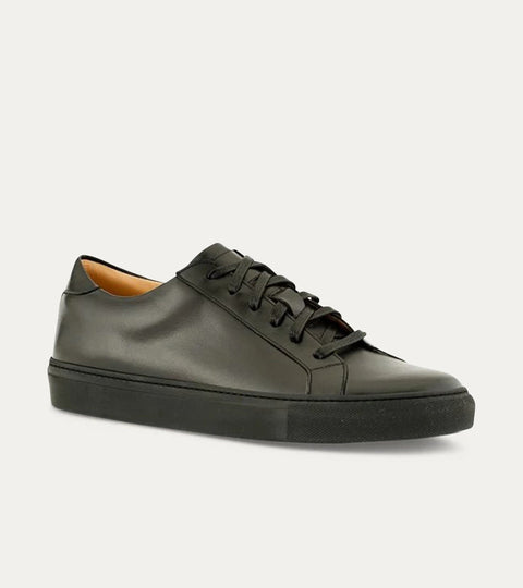 Dress Sneakers In Black With Black Outsole - Ace Marks