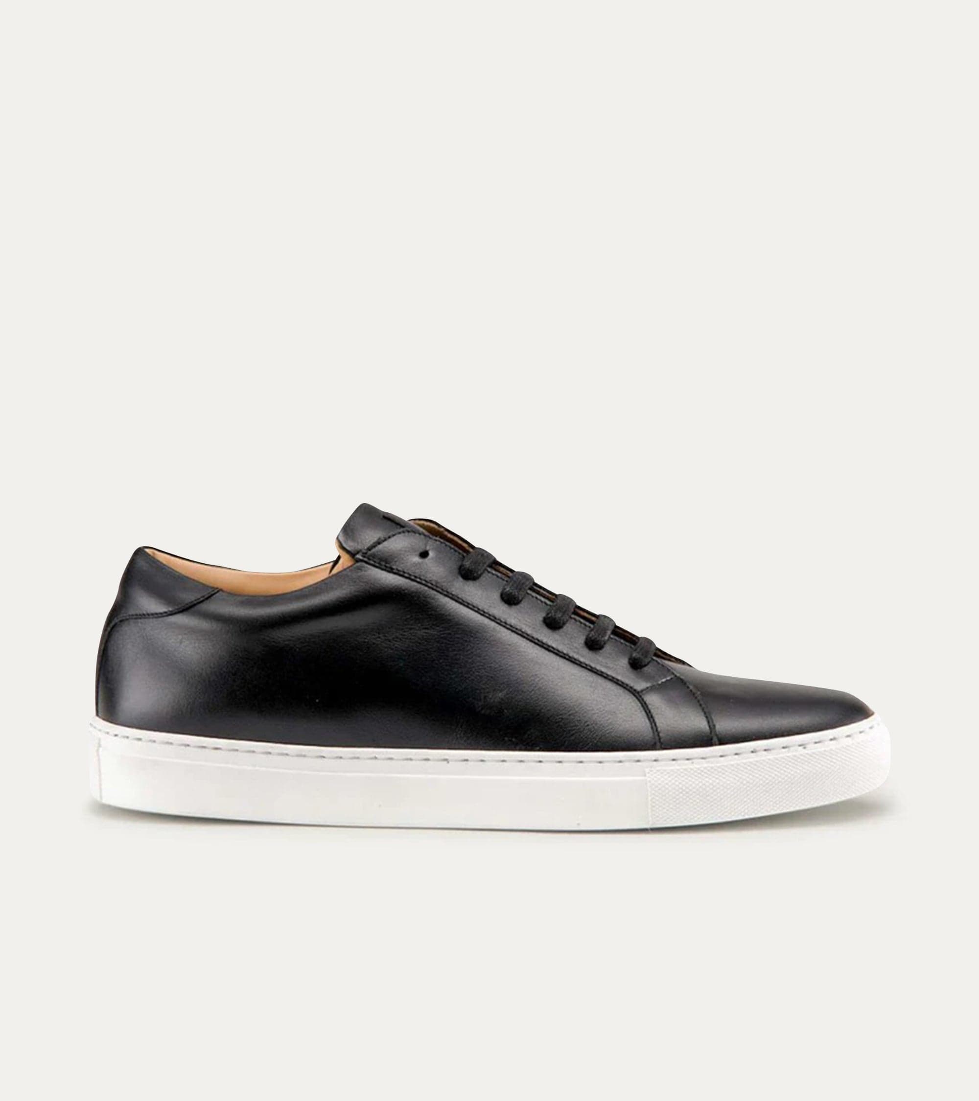 Dress Sneakers In Black With White Outsole - Ace Marks