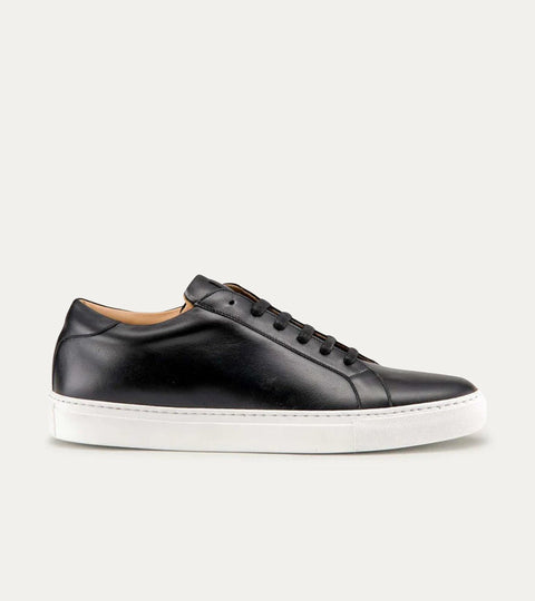 Dress Sneakers In Black With White Outsole - Ace Marks