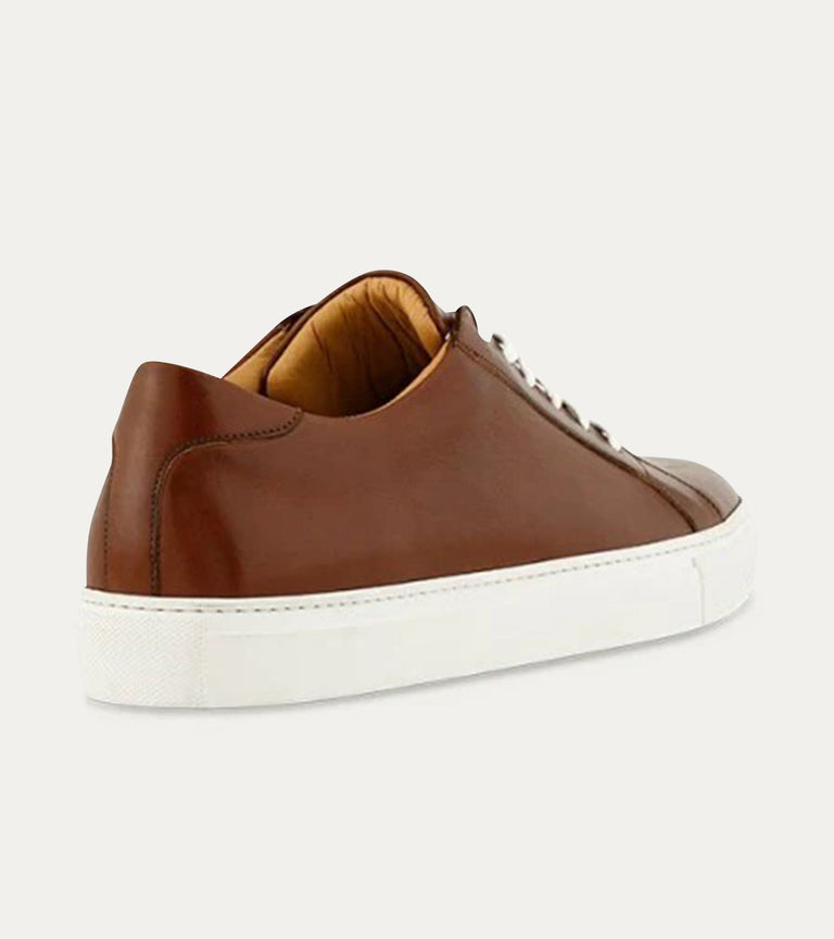 Dress Sneakers In Brown With White Outsole - Ace Marks