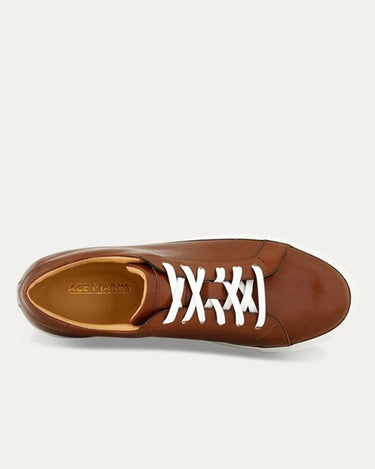 Dress Sneakers In Brown With White Outsole - Ace Marks