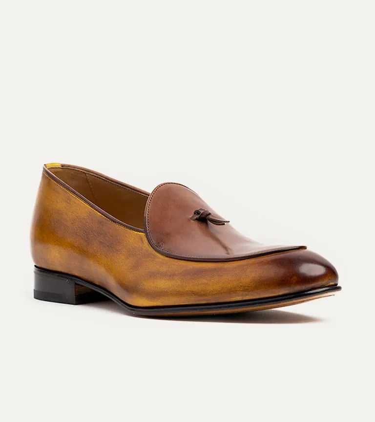 Giani Belgian Loafer in Bourbon Antique & Brown