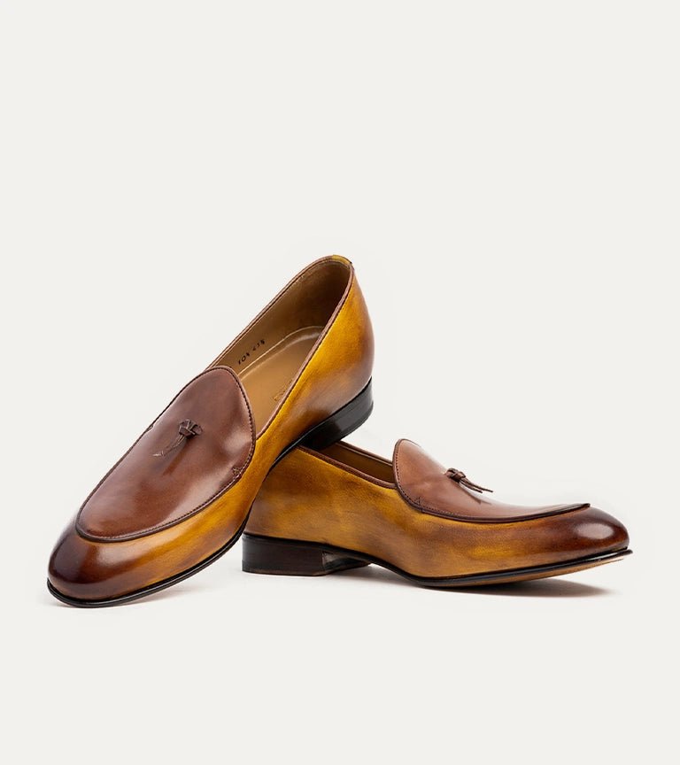 Giani Belgian Loafer in Bourbon Antique & Brown