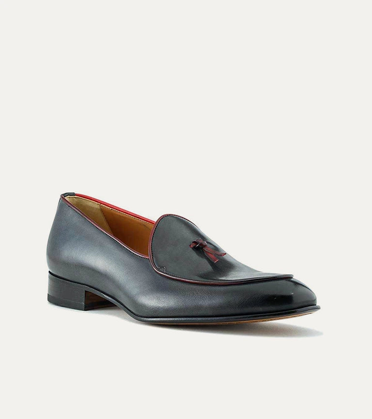 Giani Belgian Loafer Grey Smoke & Diablo