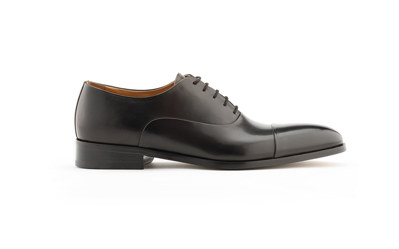 black captoe oxford italian shoe