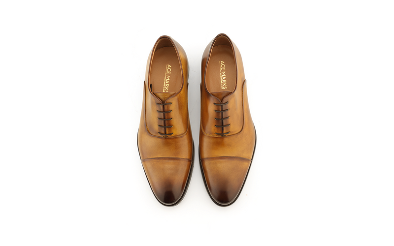 acemarks capt toe oxford bourbon antique