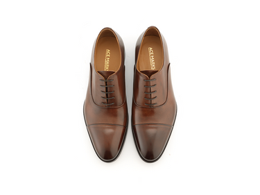 acemarks brown cap toe oxford italian shoe