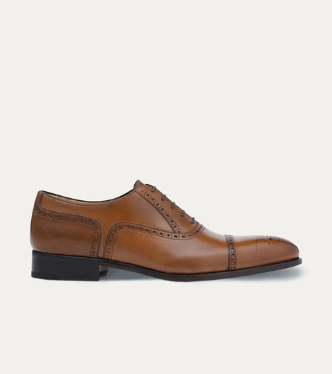Half Brogue Cap Toe Brown Antique - Ace Marks