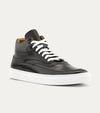 High Top Dress Sneakers In Black & Grey Smoke - Ace Marks