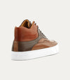 High Top Dress Sneakers In Cuoio & Cognac - Ace Marks