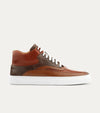 High Top Dress Sneakers In Cuoio & Cognac - Ace Marks