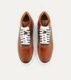 High Top Dress Sneakers In Cuoio & Cognac - Ace Marks