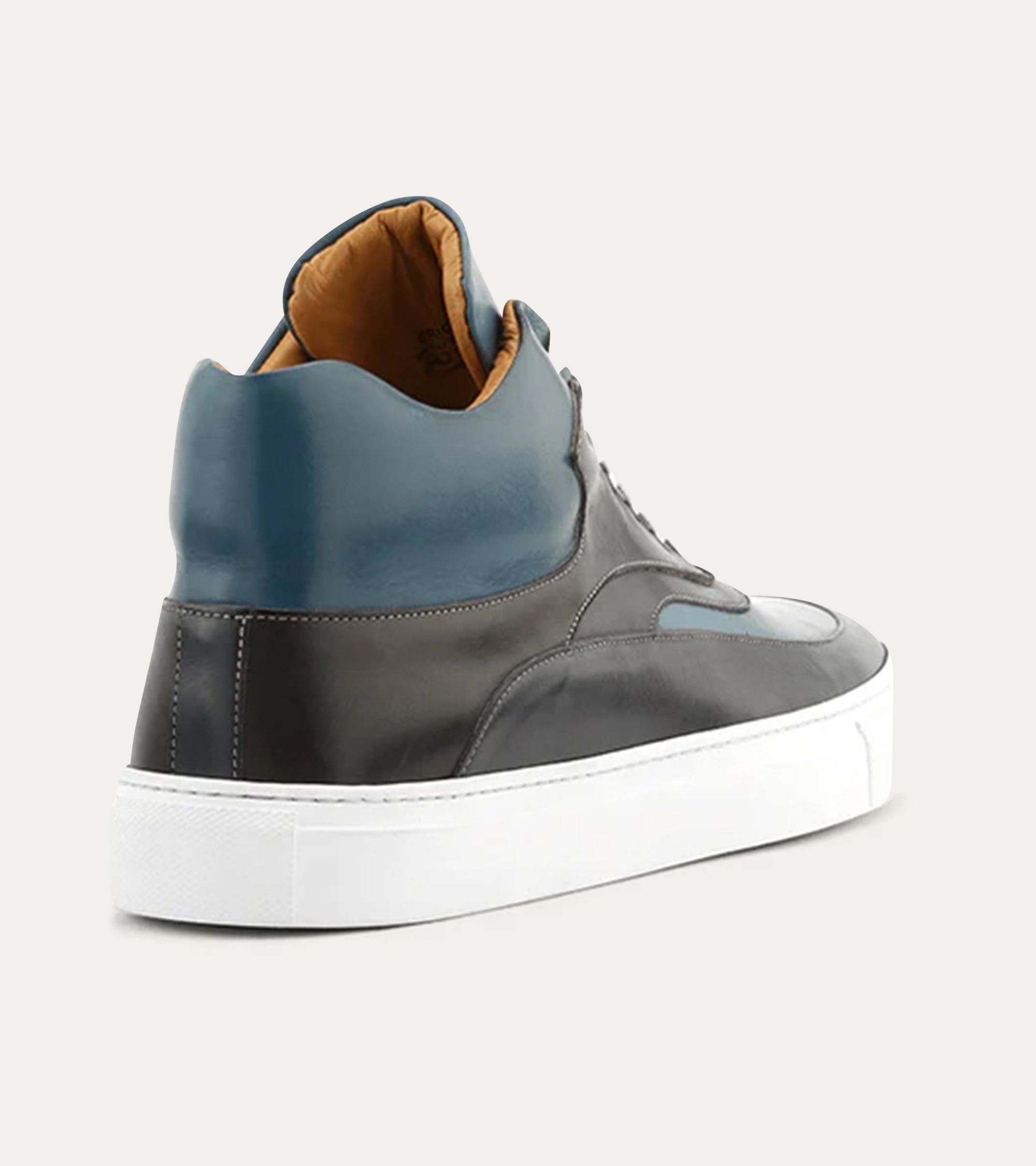 Casual Shoe High Top Sneakers In Dk Blue & Cobalt D (Medium) / 8.5 Casual Shoe High Top Sneakers In Dk Blue & Cobalt D (Medium) / 8.5