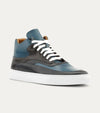 High Top Sneakers In Dk Blue & Cobalt - Ace Marks