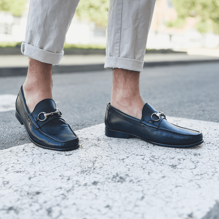 Berto Moccasin In Black Leather - Ace Marks