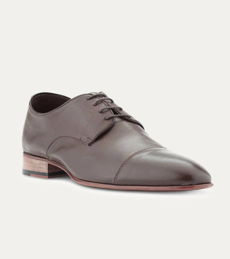 Shane Cap-Toe Oxford in Brown Leather - Ace Marks
