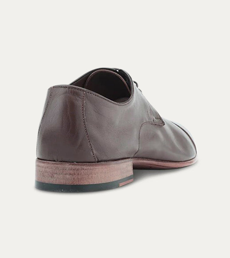 Shane Cap-Toe Oxford in Brown Leather - Ace Marks