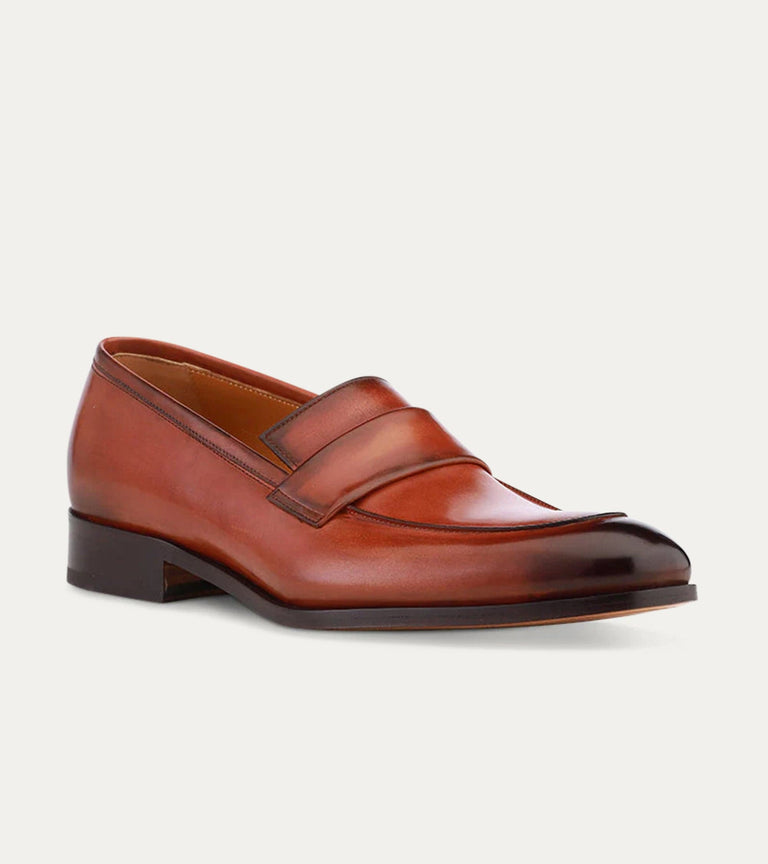 Jack Square Keeper Loafer in Cognac - Ace Marks