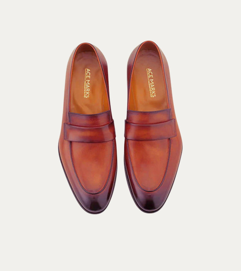 Jack Square Keeper Loafer in Cognac - Ace Marks