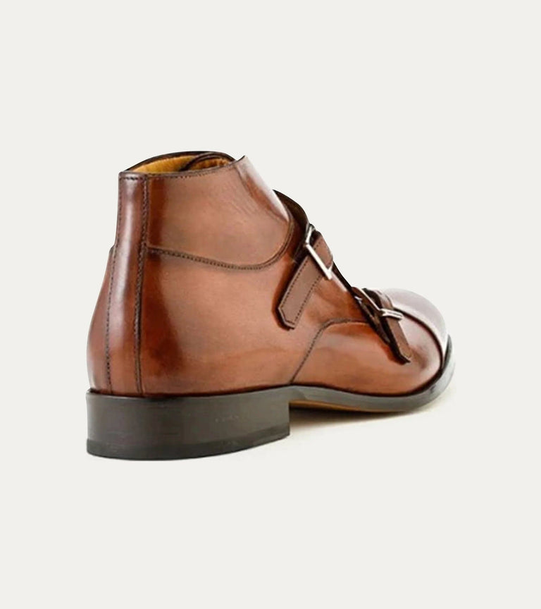 James Monkstrap Boot In Brown - Ace Marks