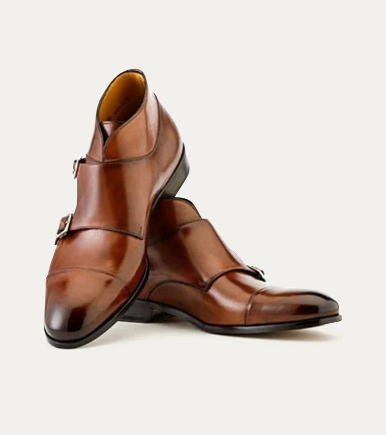 James Monkstrap Boot In Brown - Ace Marks