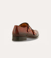 Men's brown Italian leather double monkstrap dress shoes.