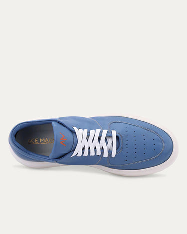 Lightweight Travel Sneaker in Blue Leather - Ace Marks
