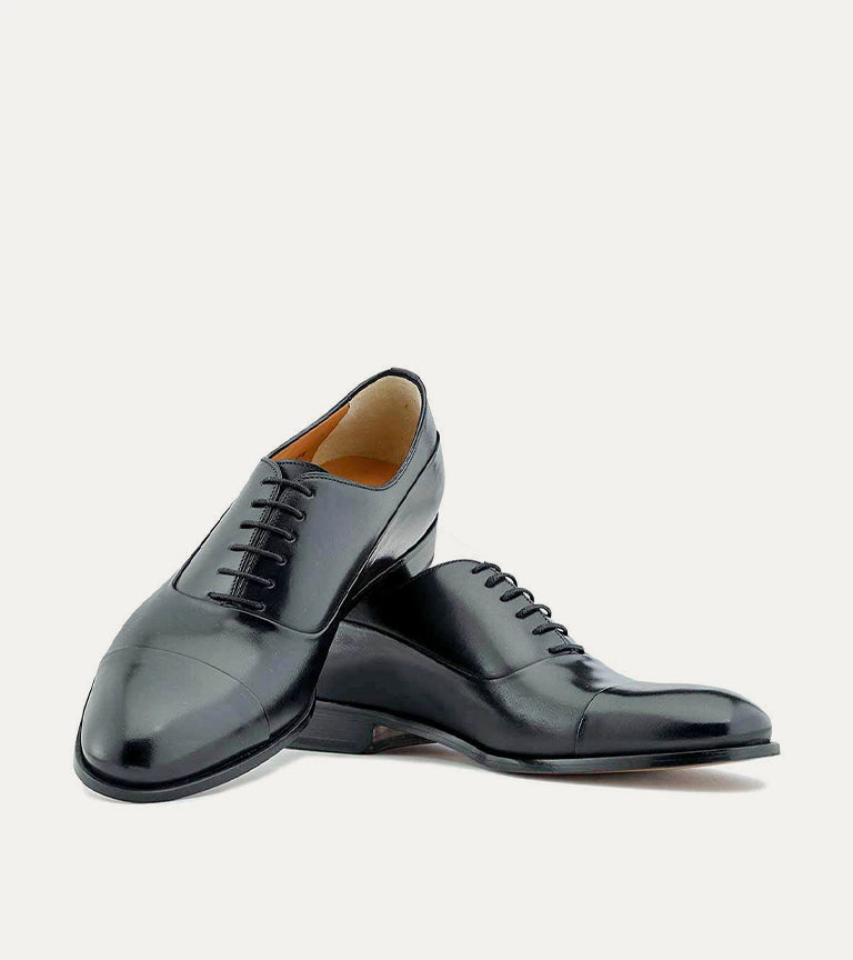 Luca Cap Toe Oxford Black Antique