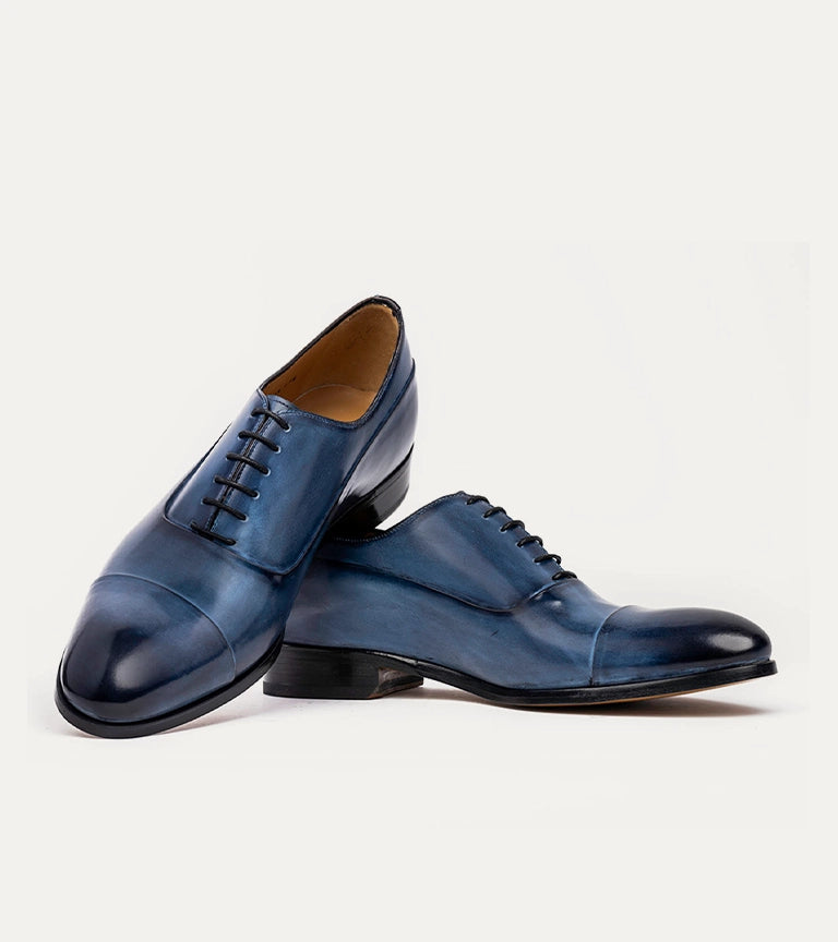 Luca Cap Toe Oxford Vela Blue Nicol
