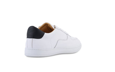 Dress Sneakers in White and Navy - Ace Marks