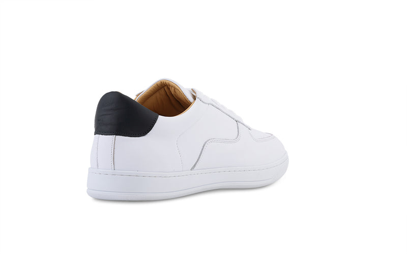 Dress Sneakers in White and Navy - Ace Marks