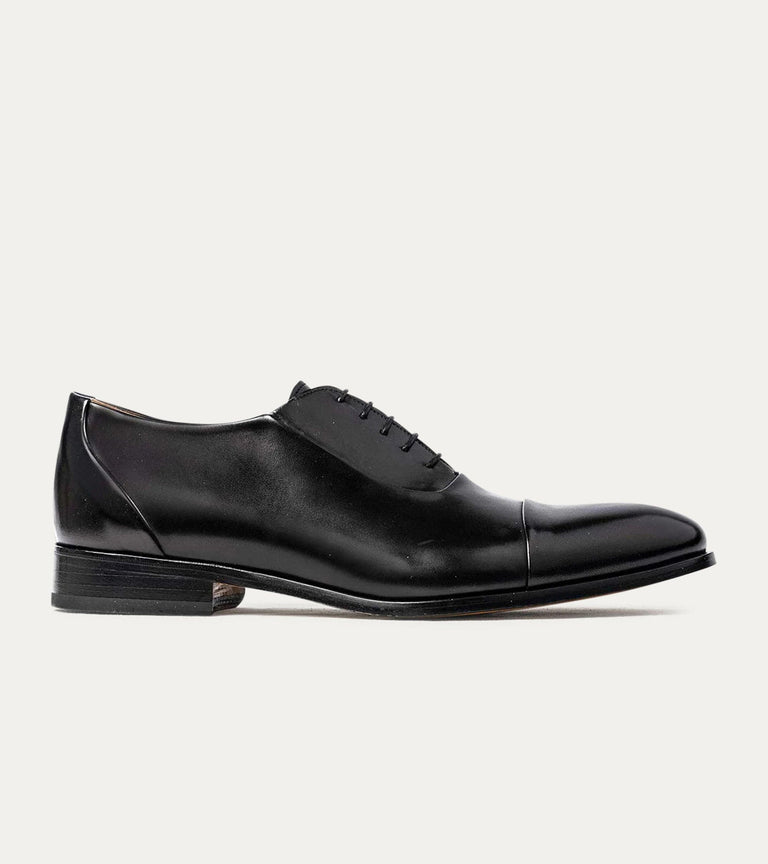 Matteo Cap Toe Oxford Black Antique - Ace Marks