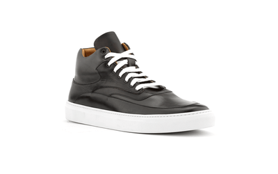 high top dress sneaker in black