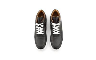 acemarks high top dress sneaker in black