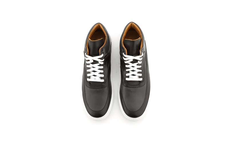 acemarks high top dress sneaker in black