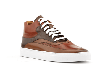 acemarks brown leather dress sneaker white sole