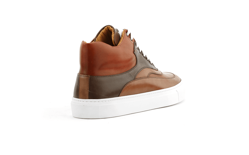 brown leather dress sneaker 